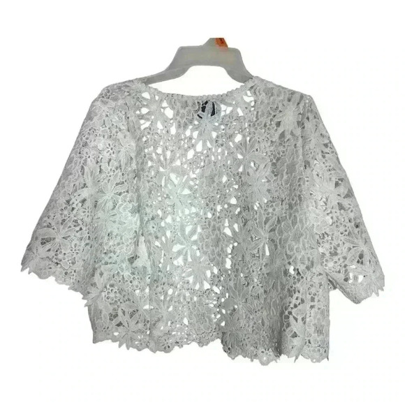 Rabbit Rabbit Rabbit White Crotchet crop Top Size‎ M office siren - Picture 3 of 14